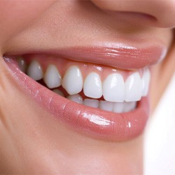 Close-up of woman's healthy, beautiful gums and teeth