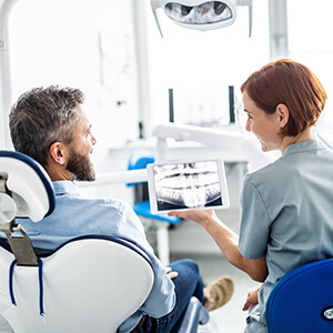 Man in the dental chair